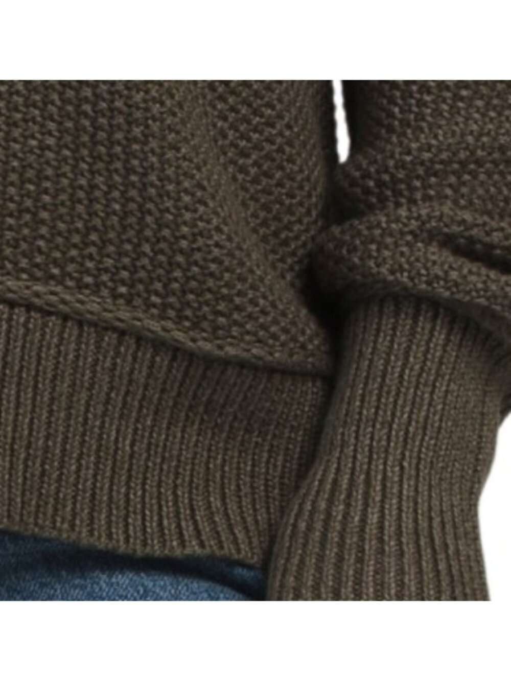 LUCKY BRAND Long Sleeve Solid Textured V-neck Sweater - Picture 4 of 4